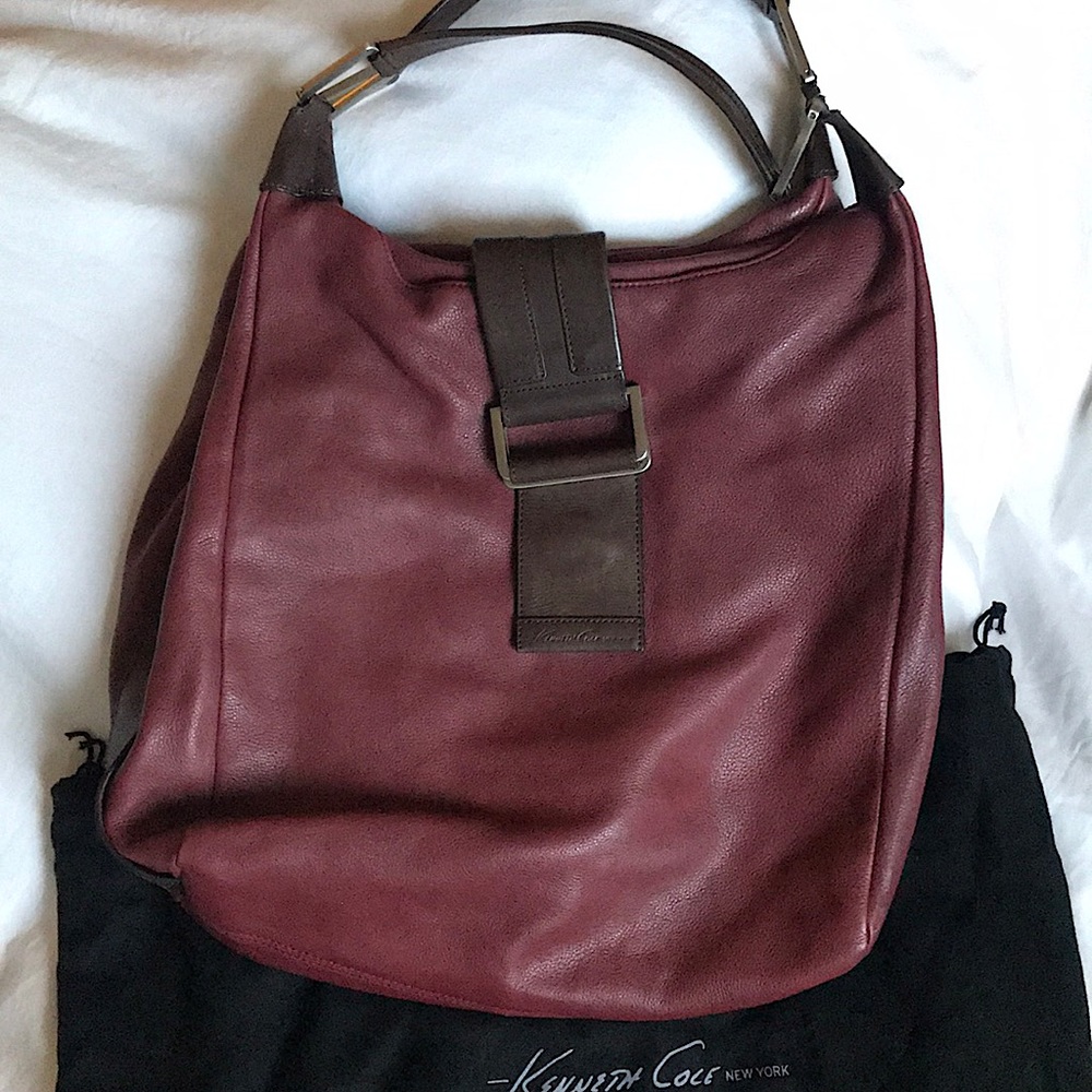 Kenneth Cole New York Leather Hobo Satchel/Handbag